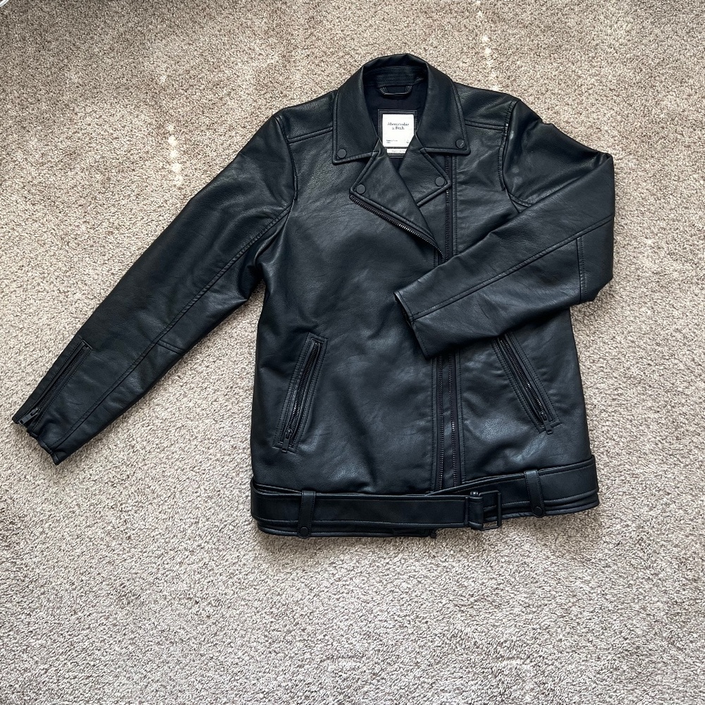 Abercrombie & Fitch | Vegan Leather Jacket | Size Large